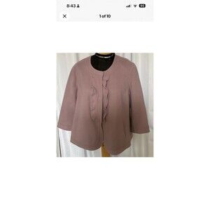 Talbots Woman’s Petite Blazer Womens 16 WP Light Purple/Pink Wool 3/4 Sleeve